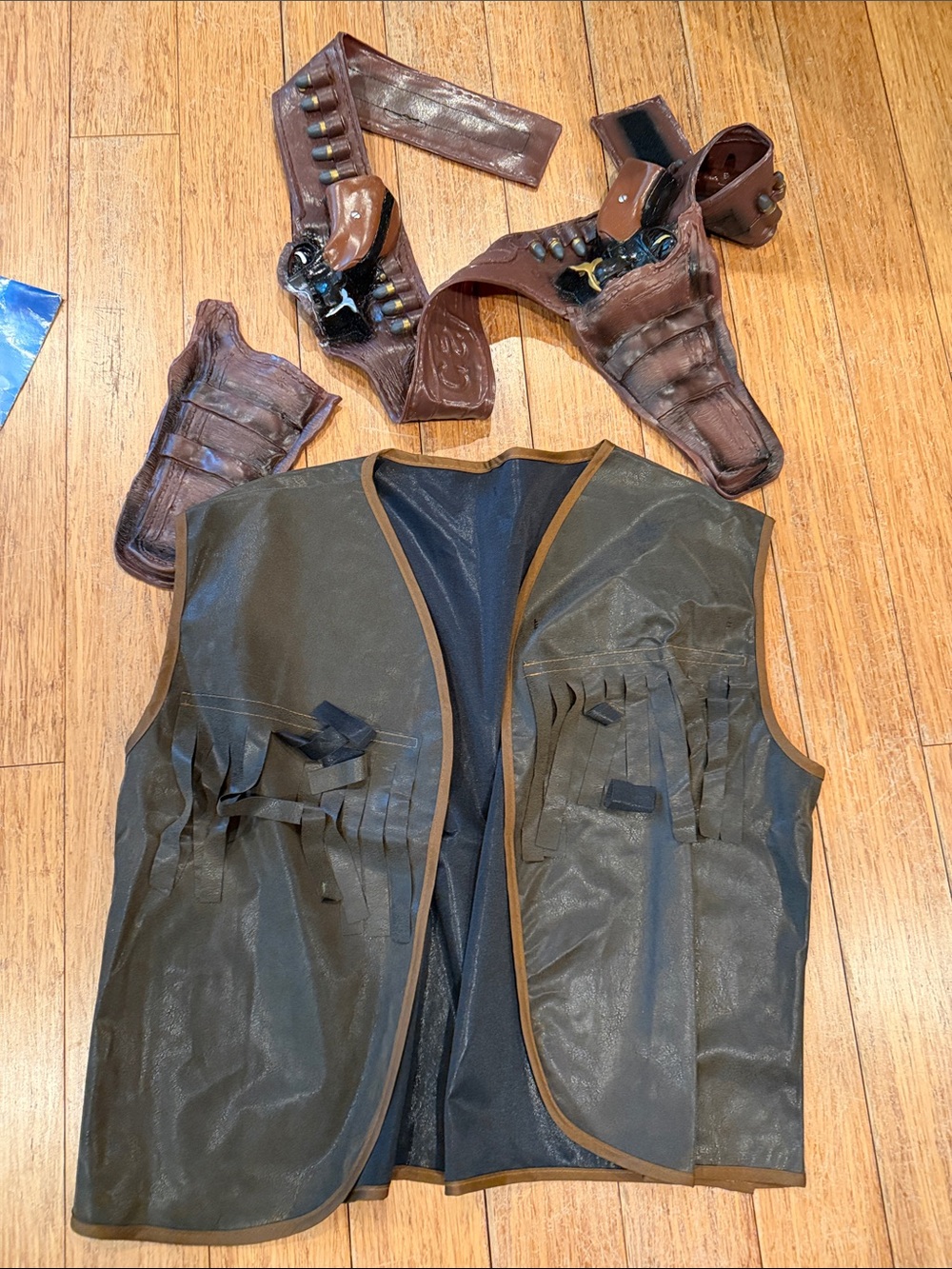 Jonah Hex COSTUME brown VEST and gun holster belt men’s Halloween cowboy western
